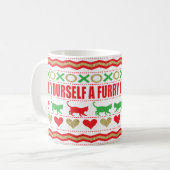 Kerstmug 330 ml "Kattenmug Harige Kerst" Koffiemok (Voorkant links)