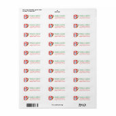 Kerstmug Doodle KERST Vakantie Retouradres Etiket (Full Sheet)