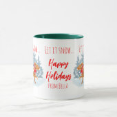 Kerstmug gouden doodle leuk op maat mok (Midden)