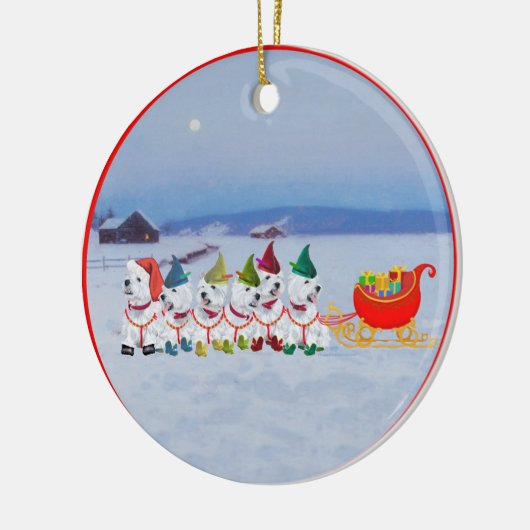 kerstmug keramisch ornament (Links)