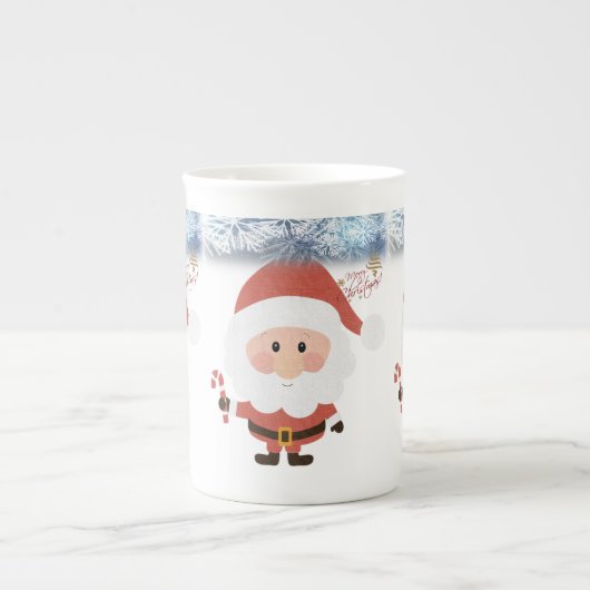 Kerstmug, Kerstman Porselein Kop (Voorkant)