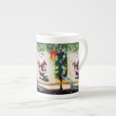 Kerstmug, Kerstman Porselein Kop (Voorkant rechts)