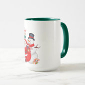 Kerstmug - Kerstman, Rendier & Sneeuwman Mok (Voorkant rechts)