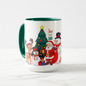 Kerstmug - Kerstman, Rendier & Sneeuwman Mok (Voorkant links)