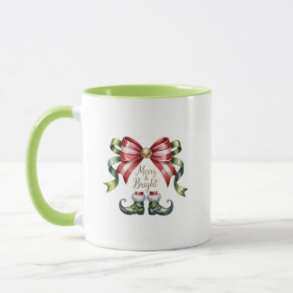 Kerstmug Merry & Bright • Snoeprode Elfen Schoen Mok