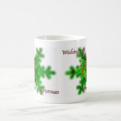 Kerstmug met blad koffiemok (Center)