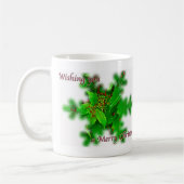 Kerstmug met blad koffiemok (Links)