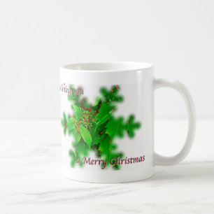 Kerstmug met blad koffiemok