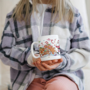 Kerstmug met dansende Kerstman en Gingersnap Koffiemok