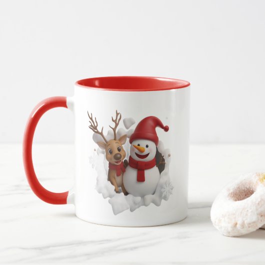 Kerstmug met een gezellige sfeer mok (Met donut)