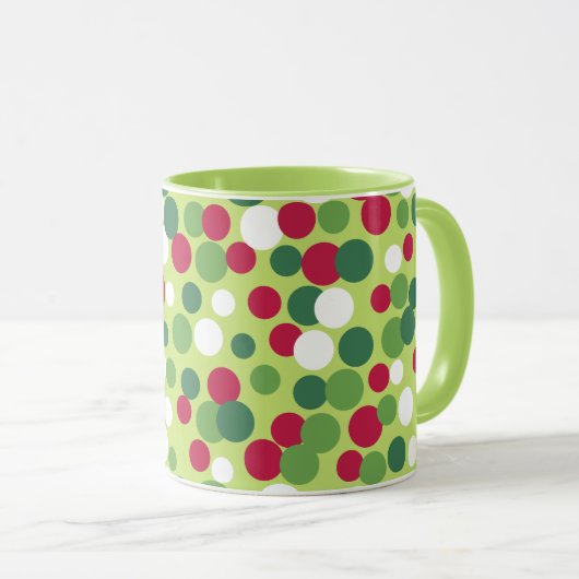 Kerstmug met feestelijke decoratie mok (Voorkant rechts)