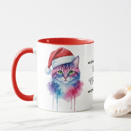 Kerstmug met feestelijke decoratie mok (Met donut)