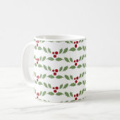 Kerstmug met hulstbessen koffiemok (Voorkant links)