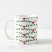 Kerstmug met hulstbessen koffiemok (Links)
