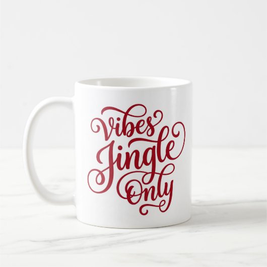 Kerstmug met Jingle Vibes Only Koffiemok (Links)