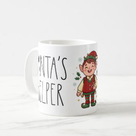 Kerstmug met Kerstmannetje Helper Koffiemok