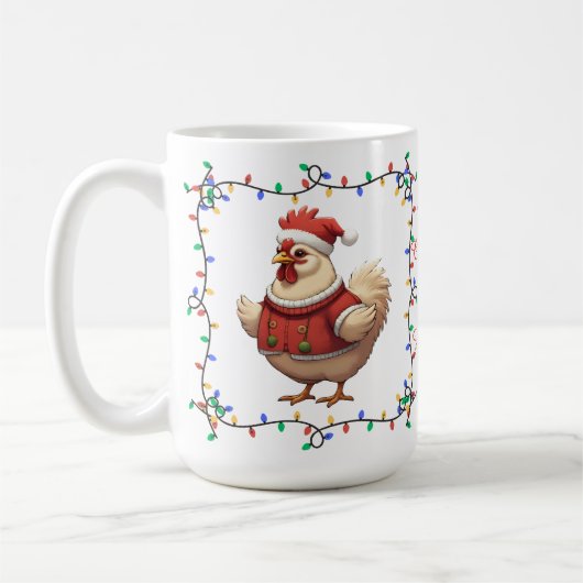 Kerstmug met Knappe Kip Koffiemok (Links)