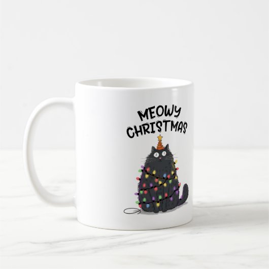 Kerstmug met Meowy Koffiemok (Links)