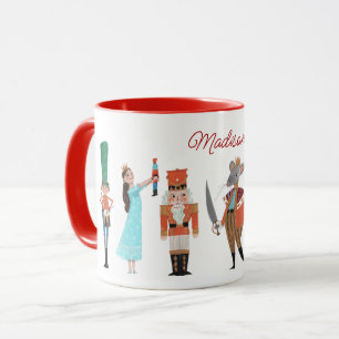 Kerstmug met notenkrakerballetpersonages mok
