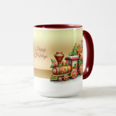 Kerstmug met peperkoek trein mok (Voorkant rechts)