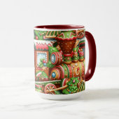 Kerstmug met peperkoek trein mok (Voorkant rechts)
