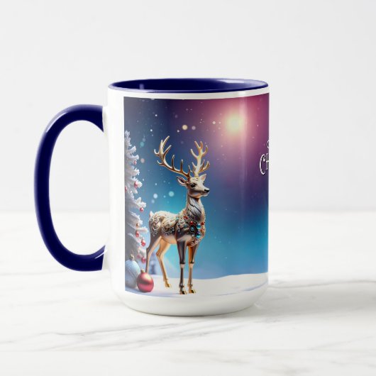 Kerstmug met rendier juwelen mok (Links)