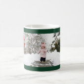 Kerstmug met rode sticker koffiemok (Center)