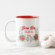 Kerstmug met rood-witte twee-tint ontwerp, ideaal 