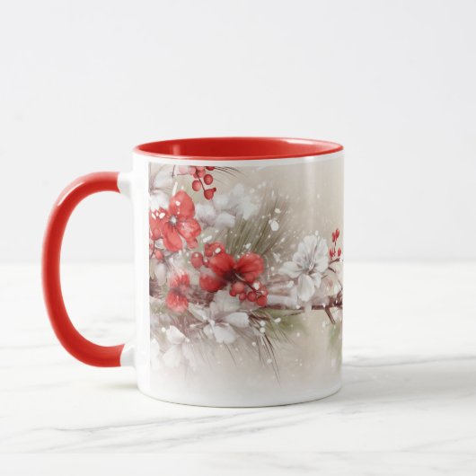 Kerstmug met speelse kardinaal mok (Links)