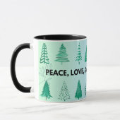 Kerstmug met Vrede Liefde en Vakantiegroet Mok (Links)