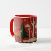 Kerstmug reekalf mok (Voorkant links)