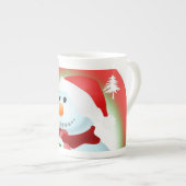 Kerstmug Sneeuwman Porselein Kop (Voorkant rechts)