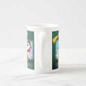 Kerstmug Sneeuwman Porselein Kop (Achterkant)