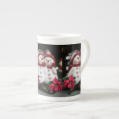 Kerstmug Sneeuwman Porselein Kop (Voorkant rechts)