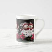 Kerstmug Sneeuwman Porselein Kop (Rechts)