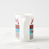 Kerstmug Sneeuwman Porselein Kop (Achterkant)