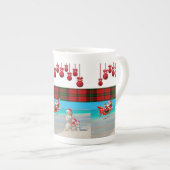 Kerstmug Sneeuwman Porselein Kop (Voorkant rechts)