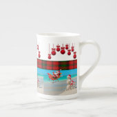 Kerstmug Sneeuwman Porselein Kop (Rechts)