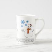 Kerstmug Sneeuwman Porselein Kop (Rechts)