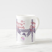 Kerstmug Sneeuwman Porselein Kop (Voorkant rechts)