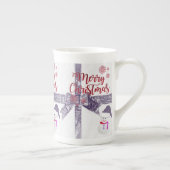 Kerstmug Sneeuwman Porselein Kop (Rechts)