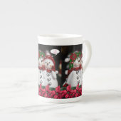 Kerstmug Sneeuwman Porselein Kop (Voorkant rechts)