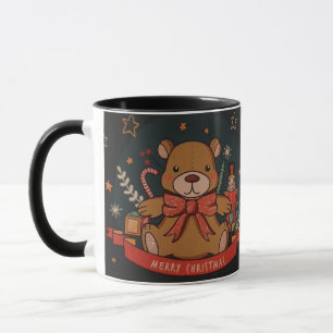 Kerstmug teddybeer mok