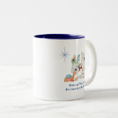 Kerstmug Tweekleurige Koffiemok (Voorkant rechts)