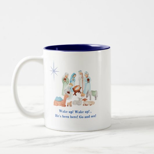 Kerstmug Tweekleurige Koffiemok (Links)