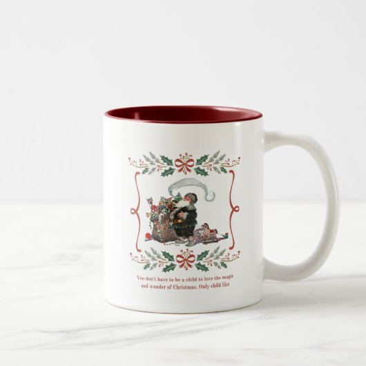 Kerstmug Tweekleurige Koffiemok (Rechts)