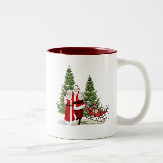 Kerstmug Tweekleurige Koffiemok (Rechts)
