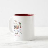 Kerstmug Tweekleurige Koffiemok (Voorkant links)