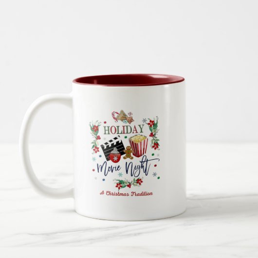 Kerstmug Tweekleurige Koffiemok (Links)