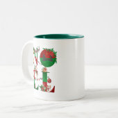 Kerstmug Tweekleurige Koffiemok (Voorkant links)